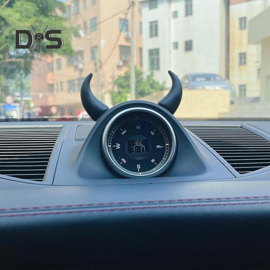 1 Pair Steering Wheel Devil Horn Sticker Small Cute Self Adhesive Auto Car Truck SUV Dashboard Air Vent Steering Wheel 3D Horn Decoration