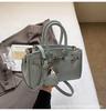 High-end Hand-held Small Bag Women's 2025 New Fashion Pebbled Kelly Bag Women's Commuter Shoulder Crossbody Bag