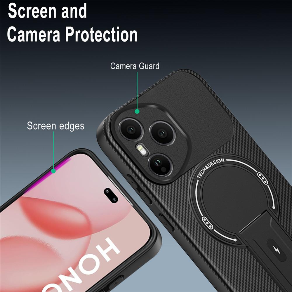 Скрытый магнитный кронштейн Противоударный чехол для телефона для Honor 400 Pro Magic 5 6 7 Lite X9C X9B X9A X6C X60 Pro Подставка Бампер Задняя крышка