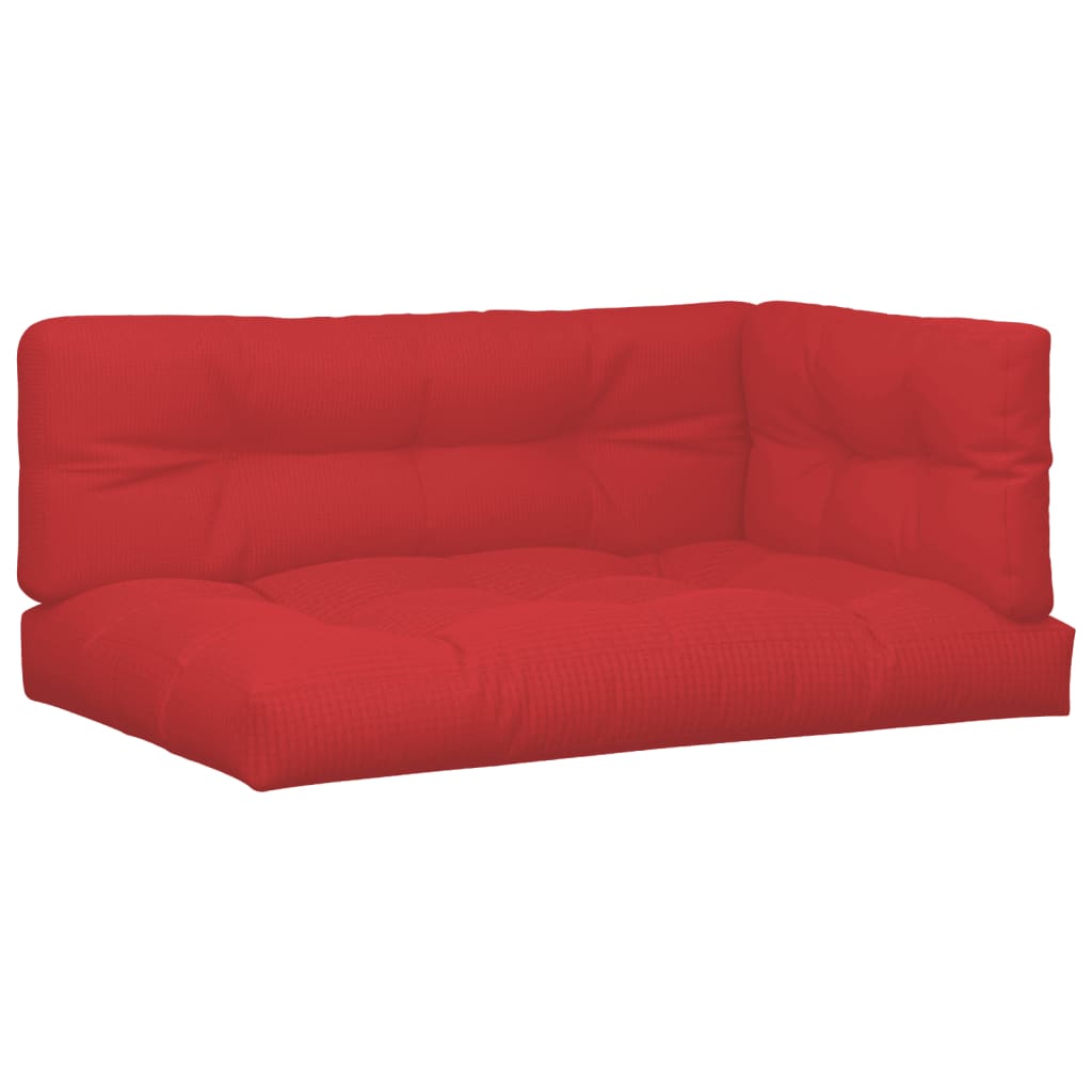 5 Piece Pallet Cushions Red Fabric