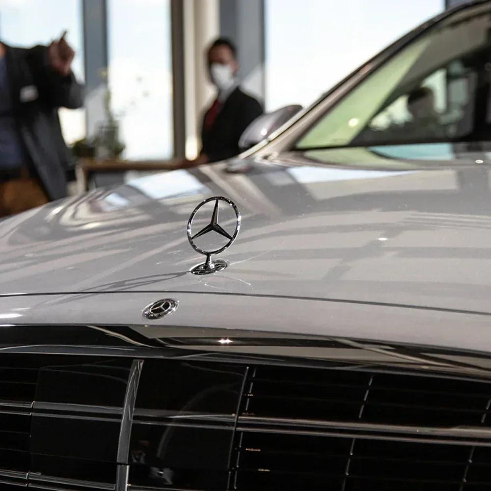 Звезда-Значок на Капот Автомобиля Передний Хромированный Логотип Маркировка Капота для Mercedes Benz C E S Класса W204 W205 W212 W213 W211 W220 W222 W223