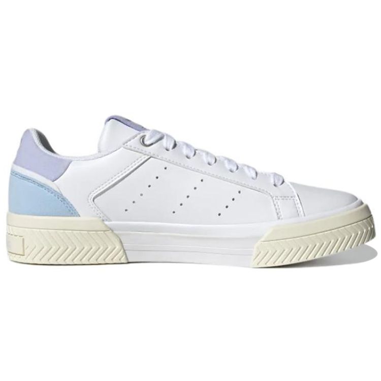 Adidas Originals Court Tourino Удобные Нескользящие Прочные Низкие Кеды для Скейтбординга Женские Кроссовки Белые Синие GZ0835