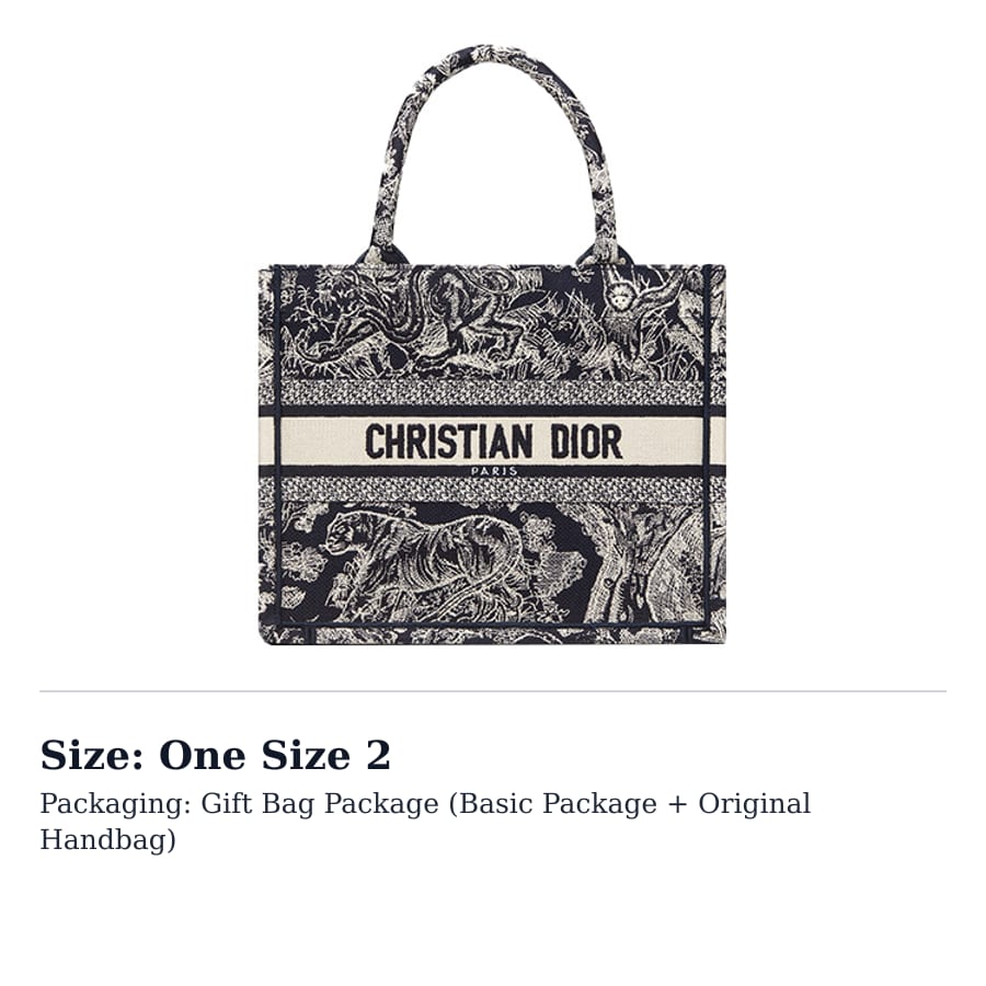 DIOR Small DIOR Book Tote Bag Toile De Jouy Reverse Embroidery M1265ZRGO-M928