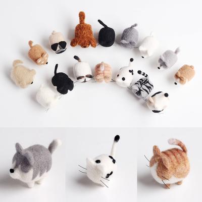 Шерстяное иглопрокалывание тычком шерсти ручной работы DIY кошка собака животное материал сумка для начинающих DIY шерстяное иглопрокалывание ремесло аксессуары
