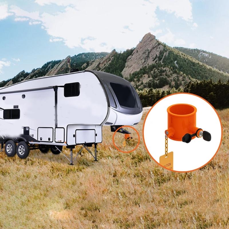 Надежный стопорный штифт, алюминиевое устройство безопасности прицепа, устойчивый к атмосферным воздействиям замок, простая установка для прицепов, автофургонов