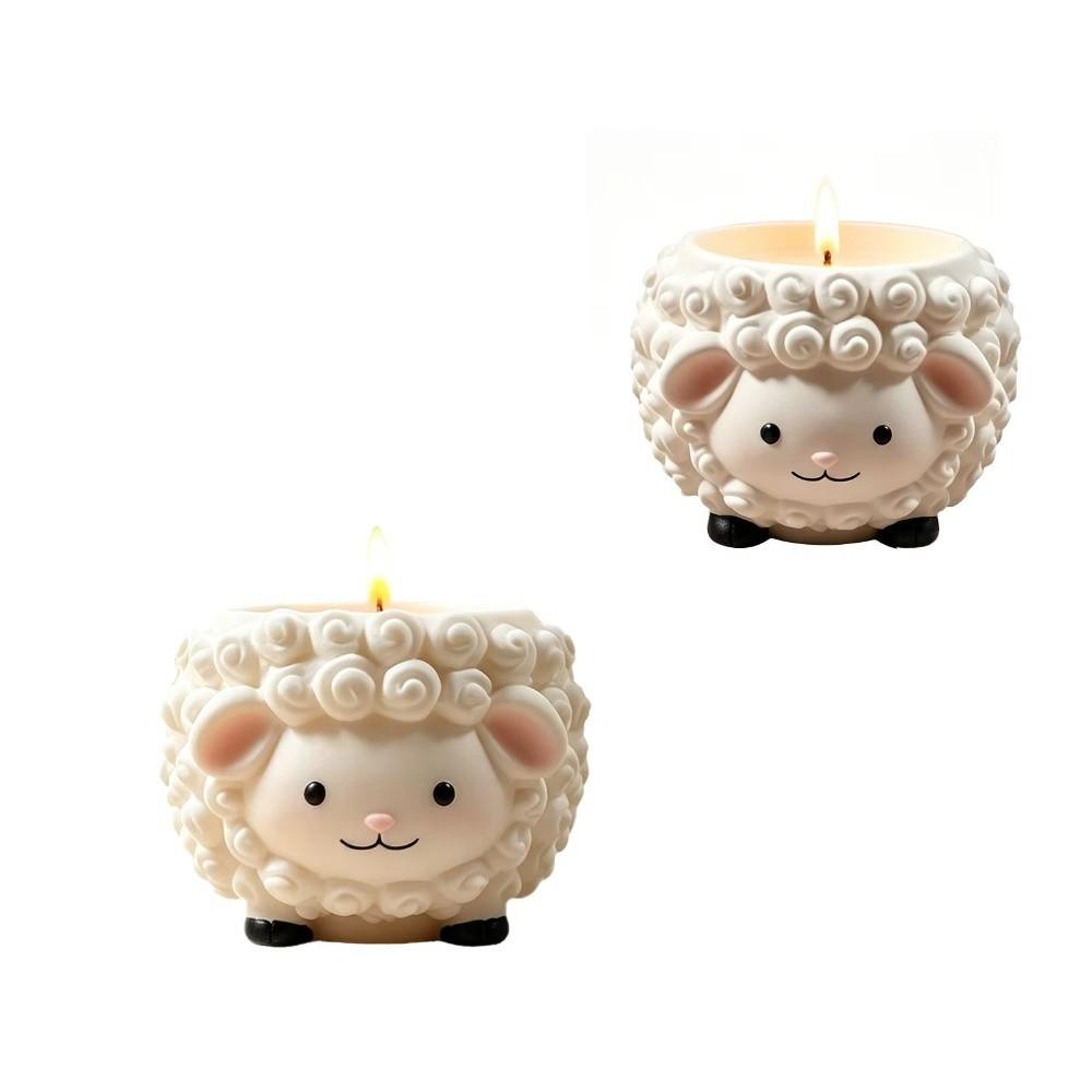 Silicone Material Sheep Candle Mold Soft Silicone Reusable Candle Mold Home Decoration