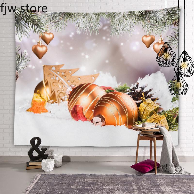 Рождественское Новогоднее украшение, гобелен, Рождественский шар, подарок, гобелен, настенное художественное украшение, комната в общежитии, гостиная, домашний декор