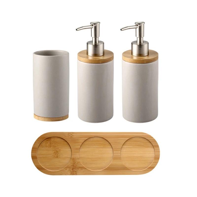UNTIOR 3PCS керамические аксессуары для ванной комнаты модный дозатор мыла держатель зубных щеток стакан керамический бытовой продукт для ванной комнаты