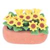 Dollhouse Potted Plants Simulation Miniature Sunflower Pot for 1:12 Dollhouse Decor Mini Garden