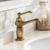 Bathroom Faucet Antique Bronze Finish Brass Basin Sink Solid Brass Faucets Single Handle Water Mixer Taps Bath Crane ELFCT001-F