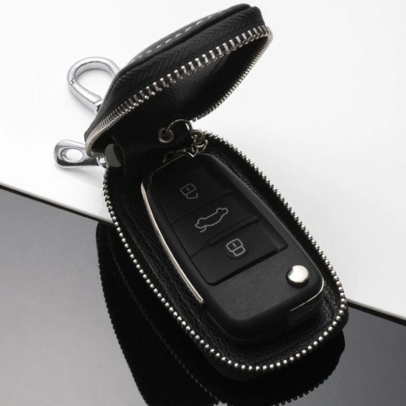 AABHX1 Leather Car Key Bag Case for Cadillac Escalade CTS ATS SRX Deville BLS XT4 XT5 XT6 STS XTS SLR XLR CT4 CT5 CT6 Auto Accessories