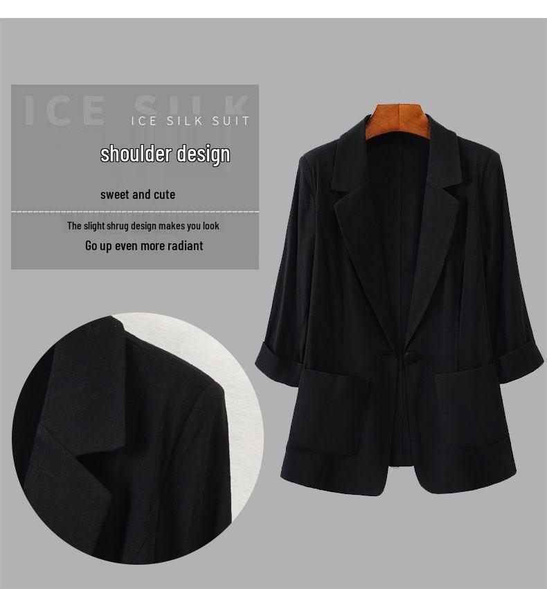 2023 Женский повседневный пиджак большого размера в корейском стиле - Универсальный, модный и дышащий.