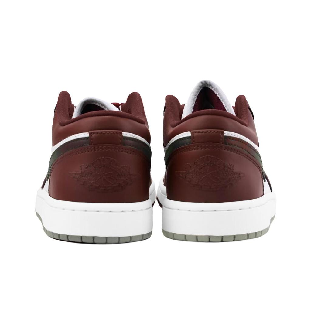 Jordan Air Jordan 1 Амортизация Устойчивость к истиранию Покрытие Низкие Винтажные Баскетбольные Кроссовки Унисекс Белый Красный 553560-133(Команда59-)