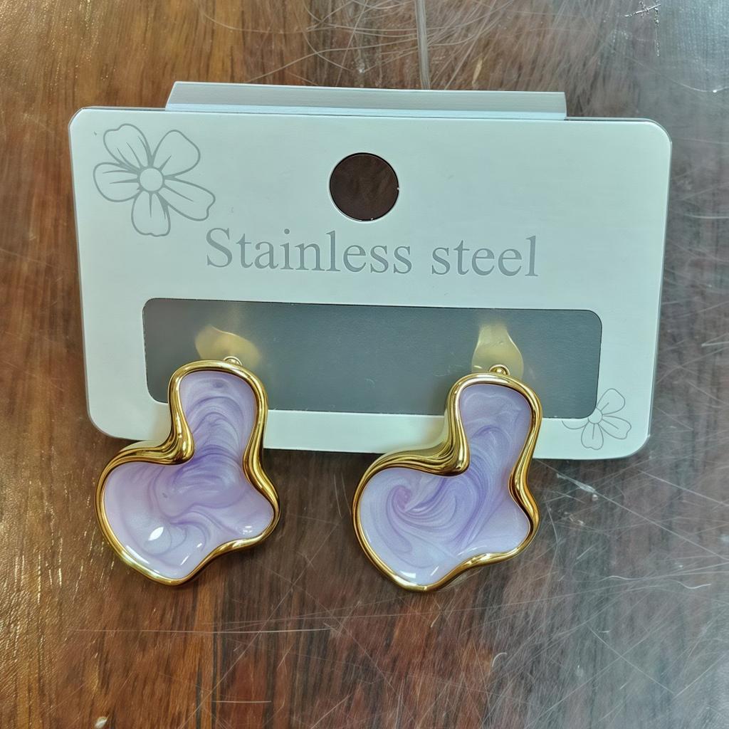 Ретро серьги-гвоздики из смолы в форме неправильного облака для женщин и девушек, во французском стиле, модные аксессуары для ушей для вечеринок, подарки