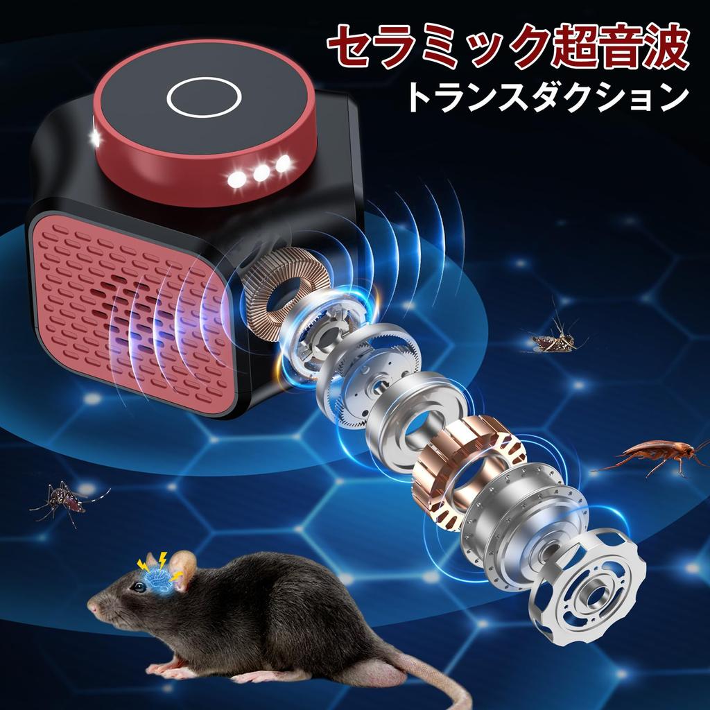Уничтожение крыс Ультразвуковой Мощный Отпугиватель Мышей Эффективный Диапазон Стробоскопический Свет Оптический Датчик Уничтожение Мышей Мышеловка Отпугиватель Мышей 3 Динамика