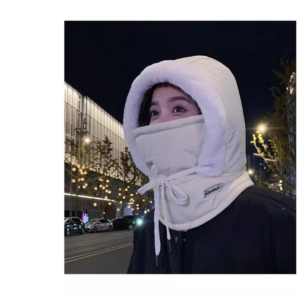 Теплая шапка-ушанка с Северо-Востока Зимняя Новая Мужская и Женская Уличная Защита Ушей с Толстым Флисом Защита от Холода Маска для Лица, Шапка с Интегрированной Защитой Шеи