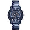 Hannah Martin Watch Stainless Steel Waterproof Analog Quartz Business Chronograph Watch for Blue Men's Men,