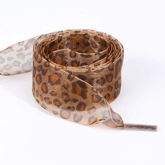 4 пары шнурков для кроссовок, балеток, кружева с леопардовым принтом 4 x 120 см, легкое крепление, надежные узлы, шнурки, аксессуары для обуви