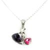 Les Trésors De Lily [K8062] - Designer Necklace 'Swans' Purple Pink