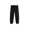 Color Block Loose Fit Tapered Retro Knitted Running Pants Men Bottoms Black 62582301