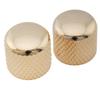 Musiclily Pro Steel Dome Knobs, 18mm Inch Standard, for USA Electric Guitars/Basses, Gold (Set of 2)