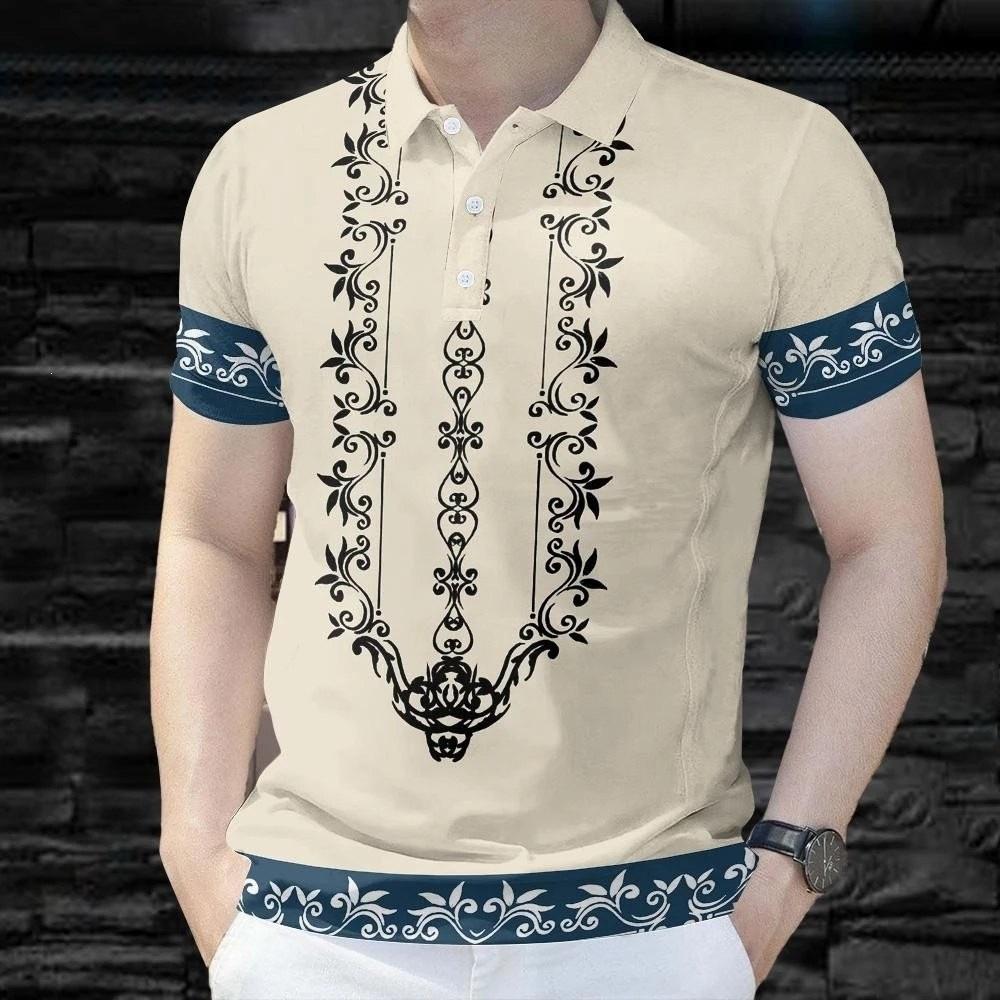 Fashionable Polo Collar Casual Men's Summer Short Sleeve Shirt Polo