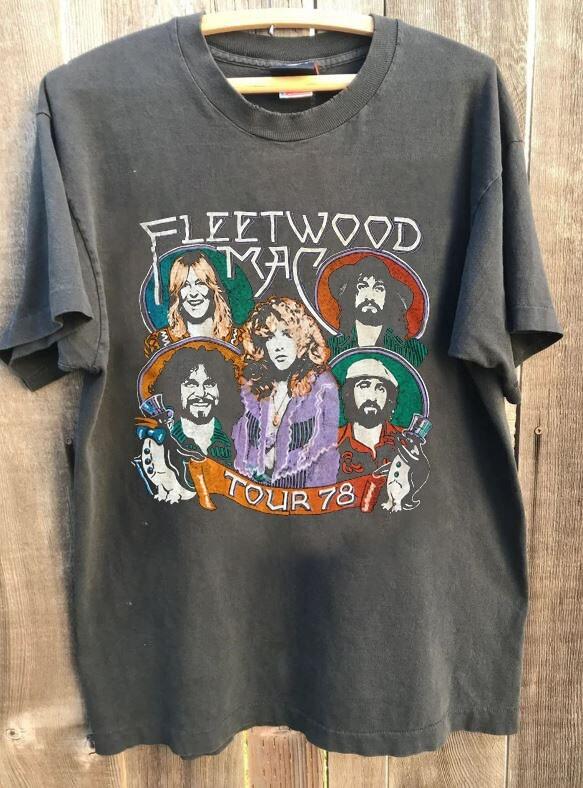 Fleetwood Mac Tour Tshirt Fleetwood Mac Graphic Charcoal Unisex Tshirt WA0585