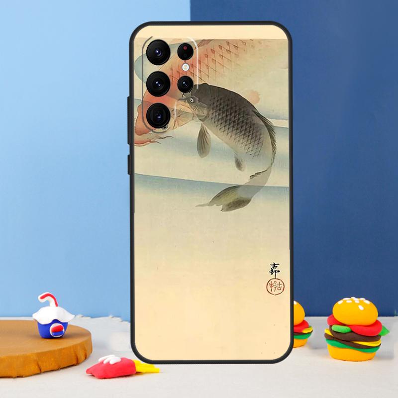 Чехол для телефона с акварельными карпами кои для Samsung Galaxy S24 S25 Ultra S9 S10 S20 S22 S21 S23 Plus S24 FE Cover Coque