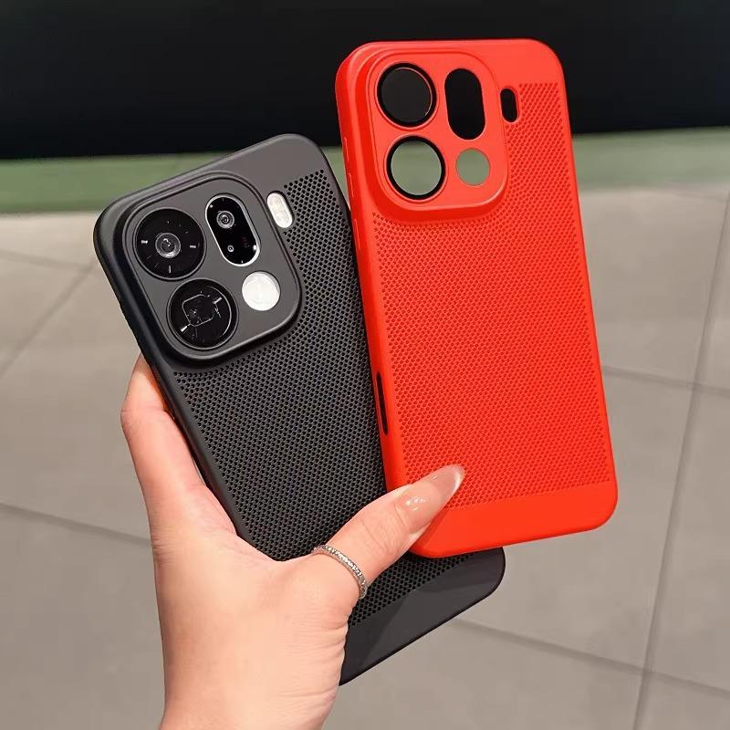 Применимо к чехлу для мобильного телефона OPPO FindX1 ультратонкий матовый дышащий сетка для рассеивания тепла Reno11Pro противоударный твердая защита