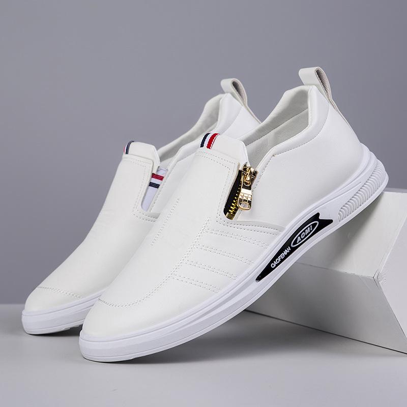 Весенние новые кожаные туфли мужские деловые повседневные кожаные туфли универсальные повседневные туфли на молнии