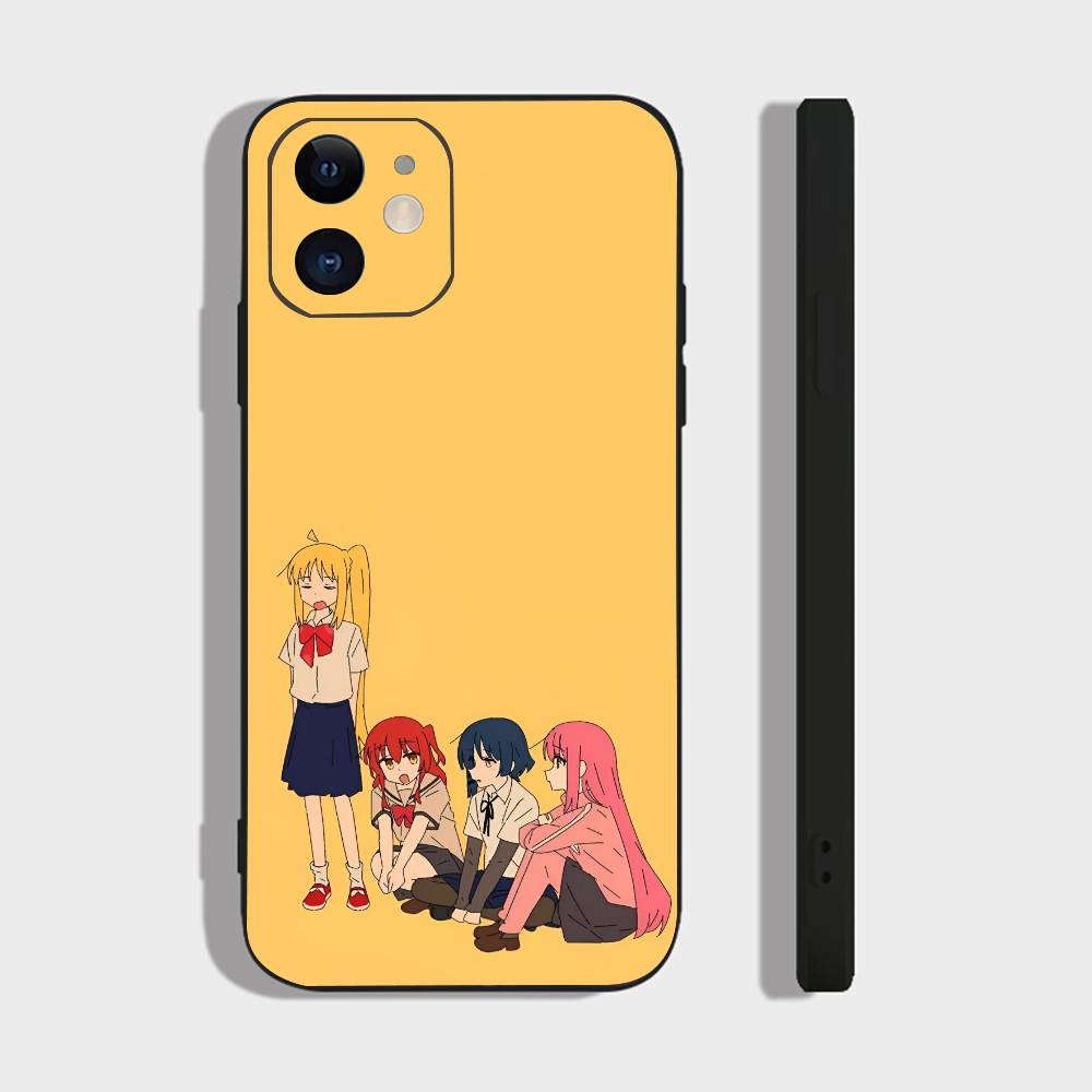 АНIME B-Bocchi The Rock-l Для IPhone 13,17,11,12,16,14,15,Plus,Pro Max Мягкий силиконовый черный чехол для телефона