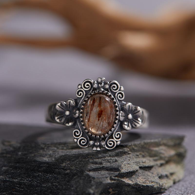 Серебряное кольцо Baotai из стерлингового серебра S925, инкрустированное натуральным тигровым глазом, с черной и золотой меткой, сине-золотого цвета, женское, ретро, персонализированное, открытое кольцо