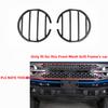Black Front Headlight Lamp Decor Guard Protect Cover Trim For Ford Bronco +