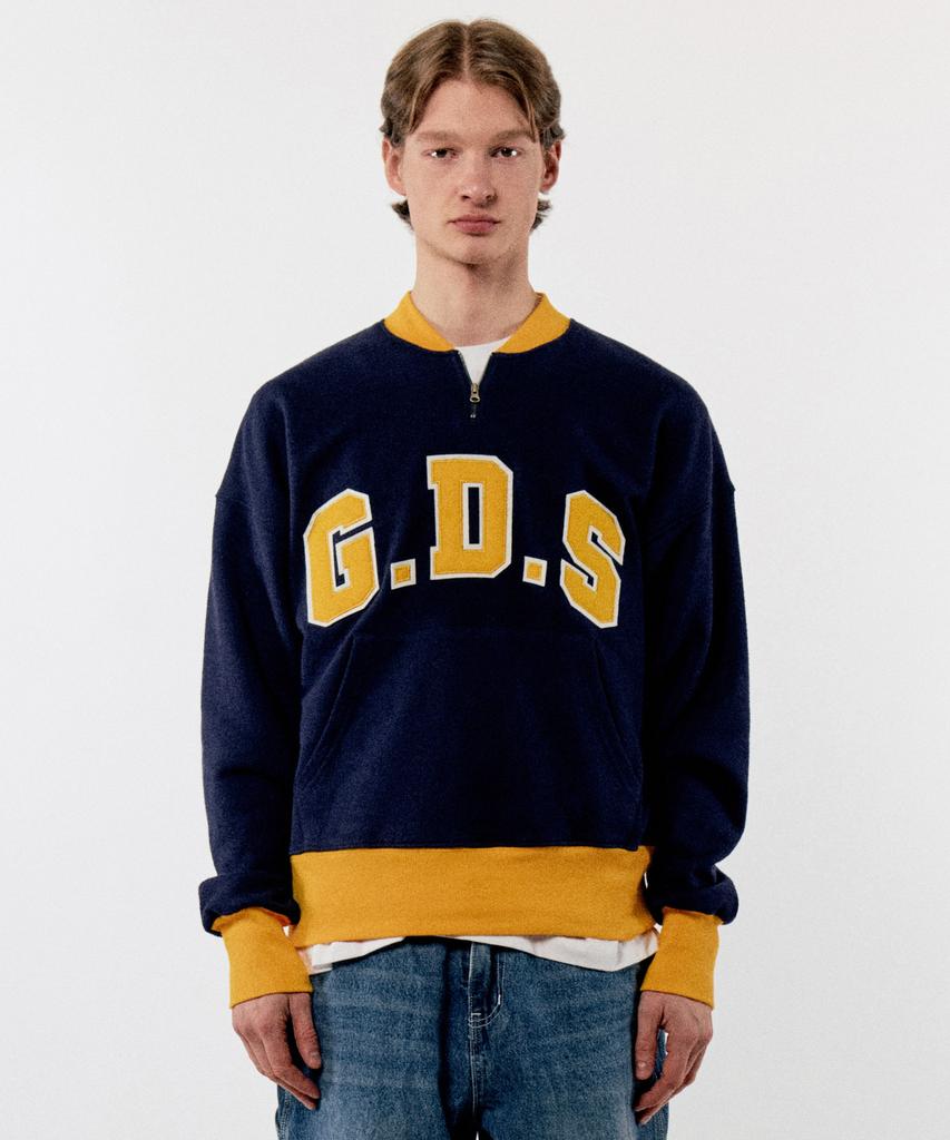 GOLDEN SUNSHINE G.D.S Round Half Zip-Up_Navy
