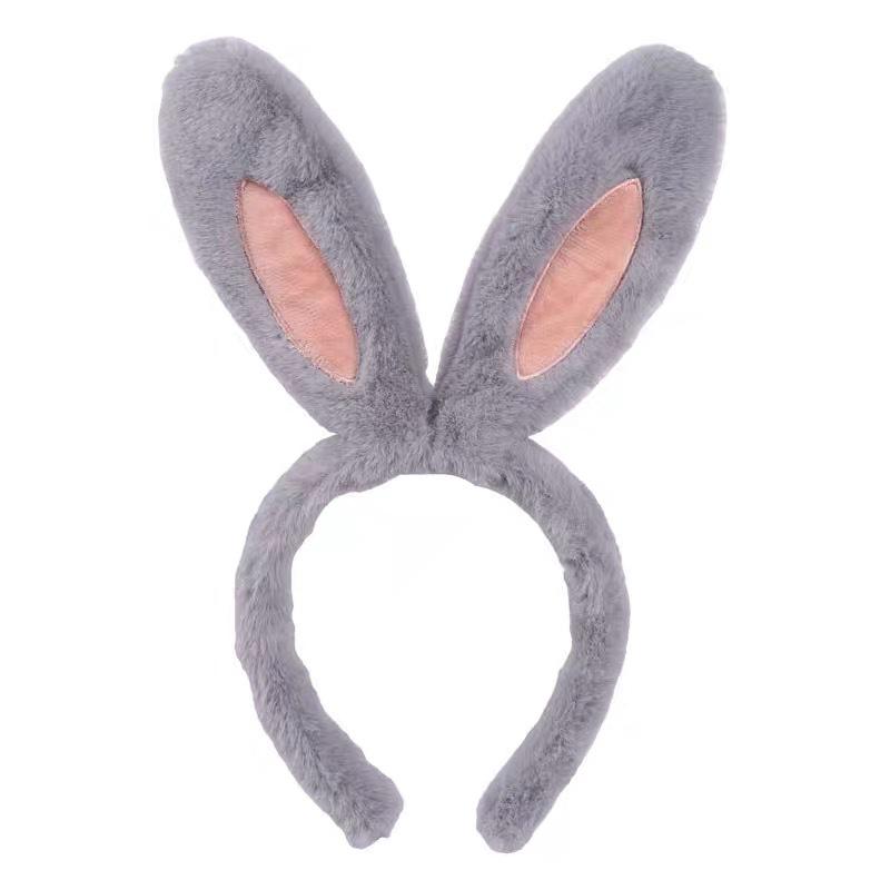 2023 Плюшевая повязка на голову с кроличьими ушками: Милый и модный аксессуар для волос на осень/зиму