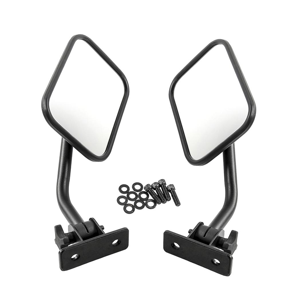 Зеркала бокового вида Зеркало для езды без дверей Прямоугольные зеркала Зеркало для бездорожья 4x4 Быстросъемная замена для Jeep Wrangler