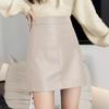 Women's High-Waist PU Leather A-Line Skirt: Autumn & Winter Slim Sexy Style