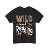Reader T-shirt, Wild About Reading Books Zoo Animals Lovers Shirt
