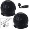 Pack Of 2 Vehicle Towing Hitch Cover Ball Cover Rubber Towing Hitch Protective Cap Black For Motorhome Trailers