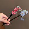 National Style Vintage Winding Flower Hairpin Classical Handmade Wooden Hair Stick Elegant Chinese Style Hanfu Headwear Women