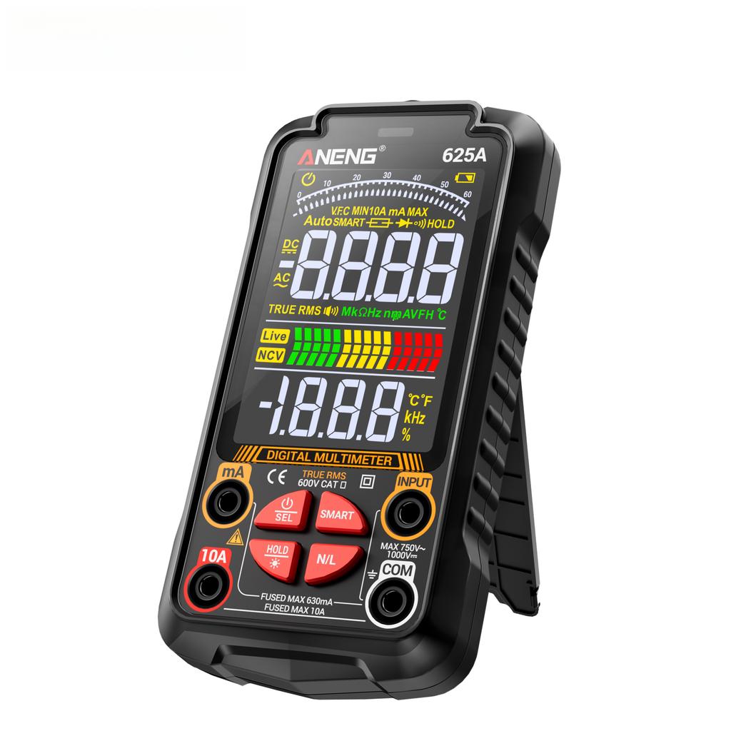 625A Intelligent Digital Multimeter 6000 Count Rechargeable Multifunctional Electrician Maintenance Measuring Tool with 1000mAh