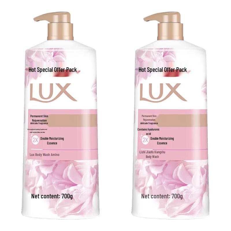 LUX Delicate Skin Fragrance Shower Gel, 2x700g