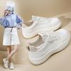 Low-Top Breathable White Shoes for Women Spring New Internet Celebrity Big Head Bread Shoes Thick-Soled Casual Sneakers Q823
