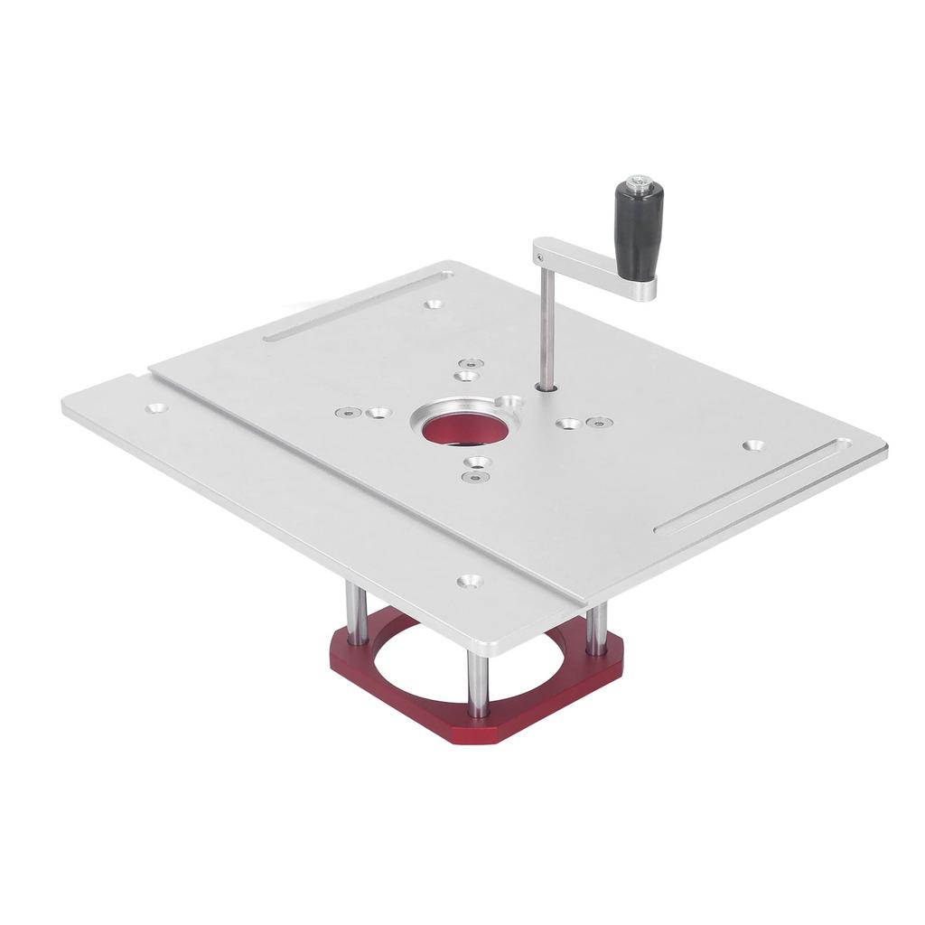 0‑54mm Router Table Lifting Base with Handle Aluminum Alloy Woodworking Flip Board for 64‑65mm Trimming Machine