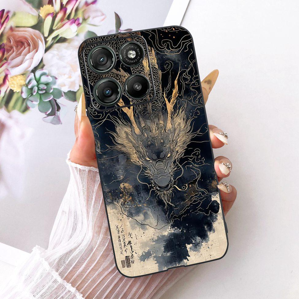 Black Case For Motorola Moto G77 Cover XT2621-4 Fashion Butterfly Cute Luxury Painted Silicone Casing For Moto G77 Motorola G77
