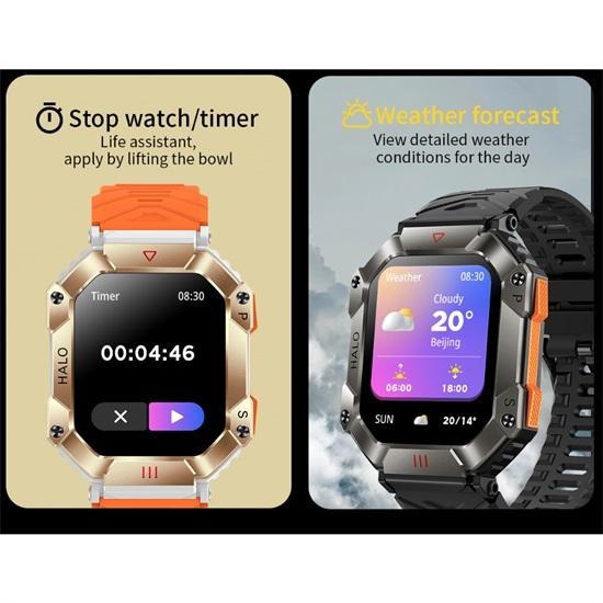 SACOSDING Apollo-002s-A Men 2.0inch Large Screen Compass Bluetooth Call Outdoor Sports Watches Fitness Smartwatch Women