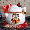 4.5 Inch Japanese Ceramic Lucky Cat Maneki Neko Home Decoration Ornaments Business Gifts Fortune Cat Money Box Feng Shui Craft