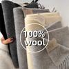 Winter Narrow Scarf 28 Color 100% Wool Scarf Hot Selling Solid Color Scarf Men's and Women's Universal Warm and Cold Proof Scarf