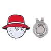 Golf Ball Marker Hat Clips Removable Magnetic Anti Rust Marker Hat Clip for Women Men Adults Red