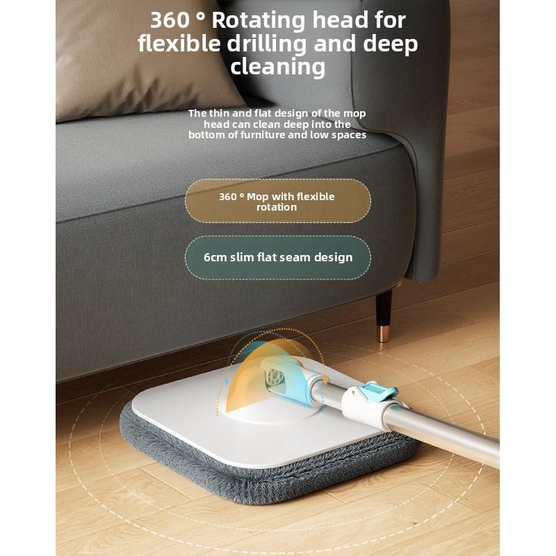 Spin Mop Bucket With Rotating Twisted Drying System For Home Cleaning Efficiency